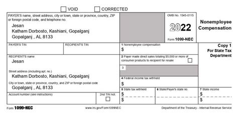 1099 NEC Fillable Form - Easy and Compliant Online Generator