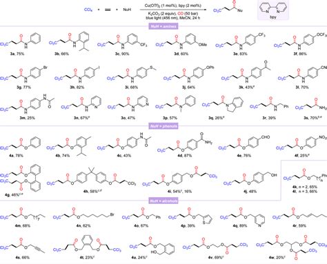 Scope Of Nucleophiles [a] Reaction Conditions Ccl4 2 0 Mmol 5 0 Download Scientific Diagram