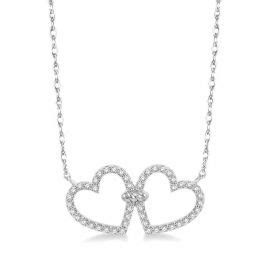 Twin Heart Diamond Necklace Dunkin S Diamonds