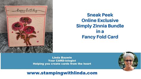 Sneak Peek Simply Zinnia Fancy Fold Card Youtube