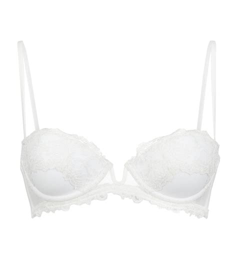 Womens La Perla White Embroidered Rugiada Bandeau Bra Harrods