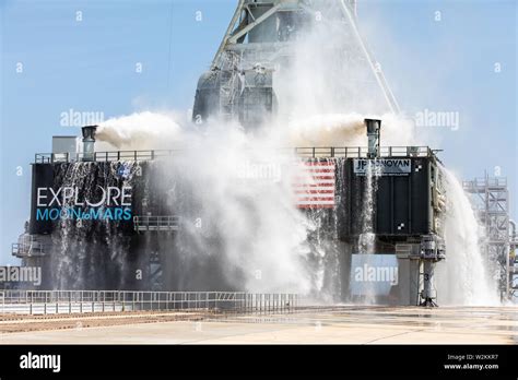 The Nasa Orion Exploration Ground Systems Conducts A Water Flow Test