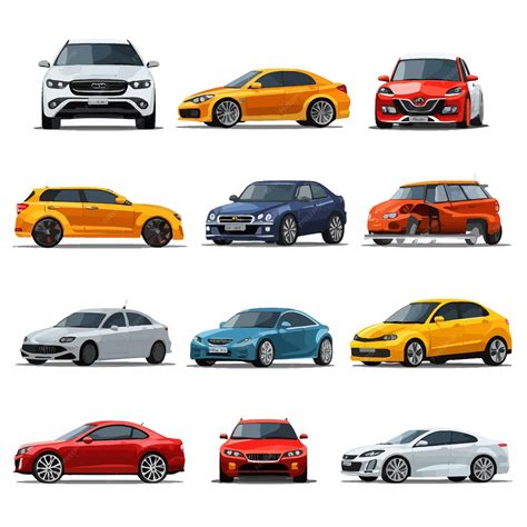 Premium Vector | Cars_of_different_types_without_drivers