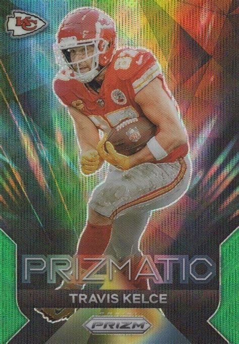 Panini Prizm Travis Kelce Prizmatic Prizms Green Wave Ebay