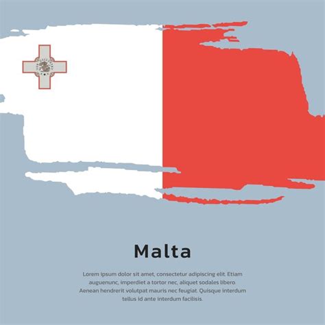 Ilustra O Do Modelo De Bandeira De Malta Vetor Premium