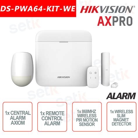 DS PWA64 Kit WE Alarm Kit Hikvision AXPro Central 64 Zonen WiFi HUB