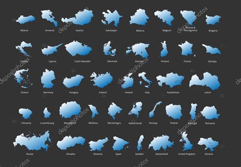 Mapa Pol Tico Colorido De Los Pa Ses Europeos Con Capas Claramente