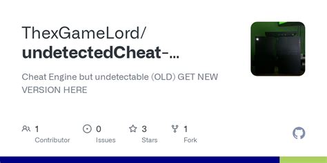 GitHub ThexGameLord UndetectedCheat Engine 7 2 Cheat Engine But