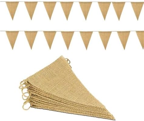 Pcs Hessian Bunting M Hessian Bunting Garden Bunting Flags