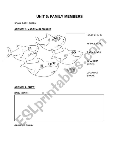 Baby Shark Worksheet