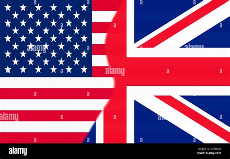 USA and UK half flags together Stock Photo - Alamy