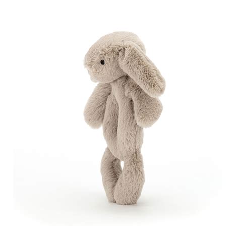 Bashful Silver Bunny Ring Rattle Official Jellycat