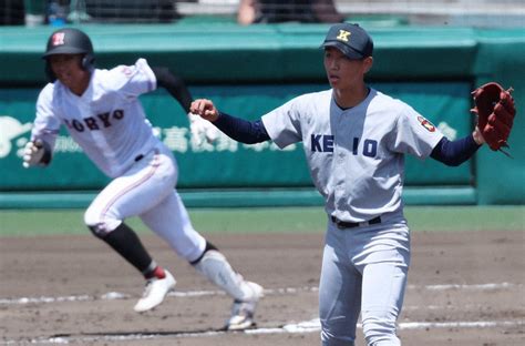 慶応ー広陵（3回戦）全国高校野球2023 夏の甲子園 [写真特集15 23] 毎日新聞