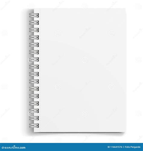 Caderno Do Branco Do Modelo Ilustração Stock Ilustração De Molde