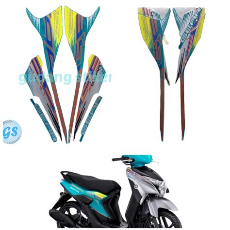 Jual Stiker Striping Lis Les Polet Body Motor Yamaha Gear Biru