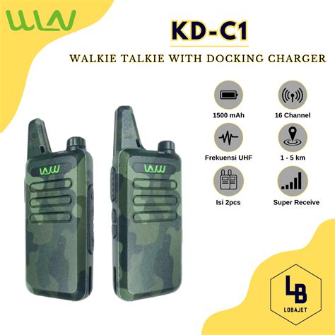 Jual WLN KD C1 1 Set 2pcs Walkie Talkie With DOCKING CHARGER