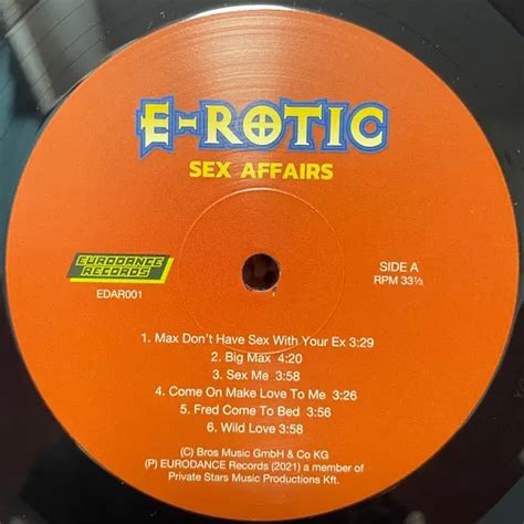 E Rotic Sex Affairs Limited Edition Lp Vinilin S Plok Tel S