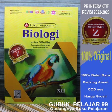 Jual PR BUKU INTERAKTIF BIOLOGI 12 Untuk 1 Tahun SMA MA Intan Pariwara