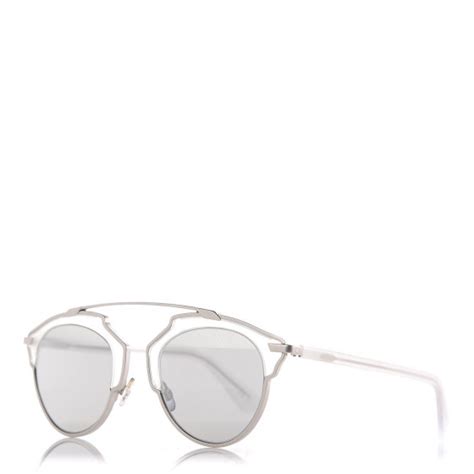 Christian Dior Mirrored So Real Sunglasses Matte Silver 424606 Fashionphile