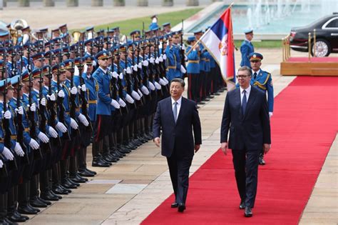 Xi Attends Welcome Ceremony Held By Serbian President Vucic