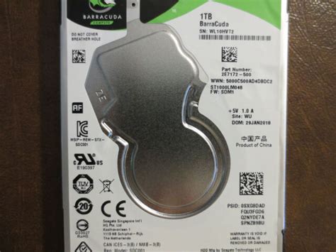 Seagate ST1000LM048 2E7172-500 FW:SDM1 WU 1.0TB 2.5" Sata HDD | eBay