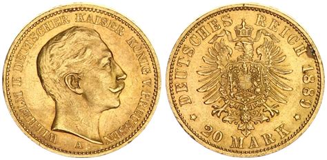 Preu En Mark Gold A Wilhelm Ii Ef Kleiner Fleck Ma Shops