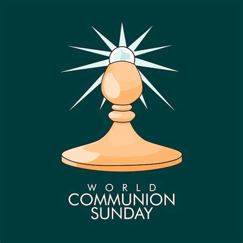 Vector world communion sunday poster template | Premium AI-generated vector