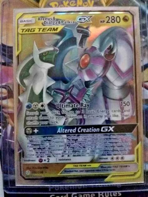 Pokemon Card Carte Carte Holographique Arceus Palkia Dialga Gx Cosmic