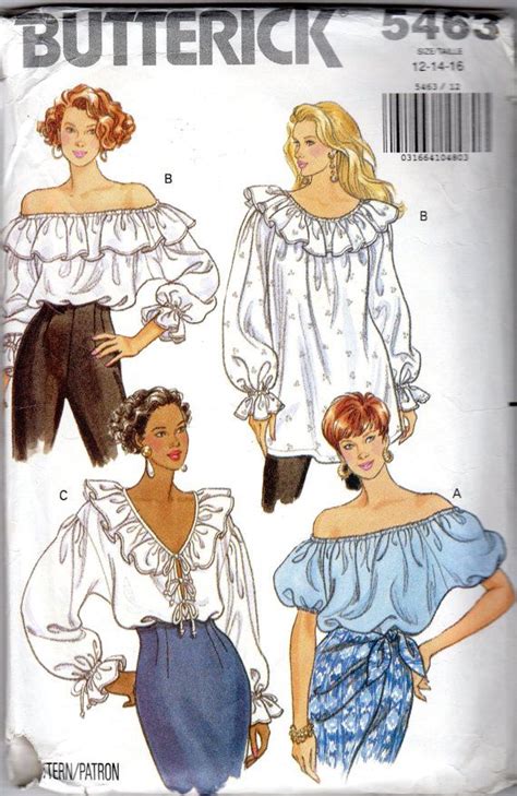 37 Plus Size Peasant Blouse Sewing Pattern Melvynhalli