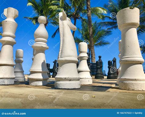 Giant game of chess board stock photo. Image of game - 166747622