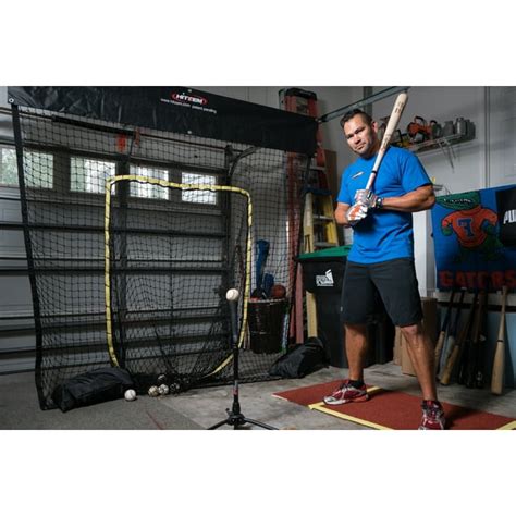 Hitzem Baseball And Softball Garage Door Practice Hitting Net Walmart