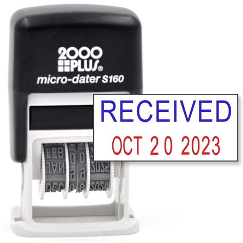 Cosco 2000 Plus Self Inking Rubber Date Office Stamp With Received