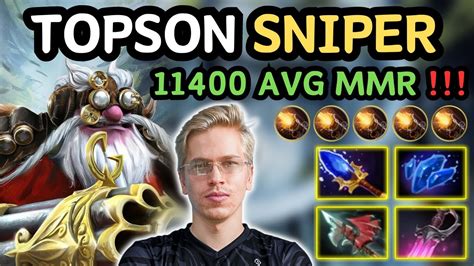 Topson Sniper Midlane D Assassinate Play Avg Mmr Pub