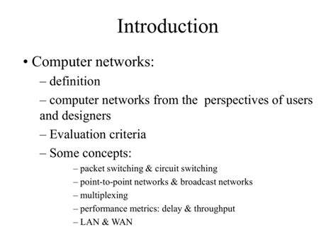 Introduction • Computer Networks