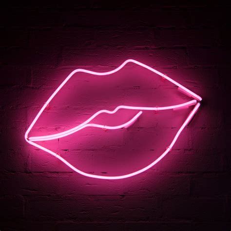 Aesthetic Pink Neon Lights Desktop Wallpaper