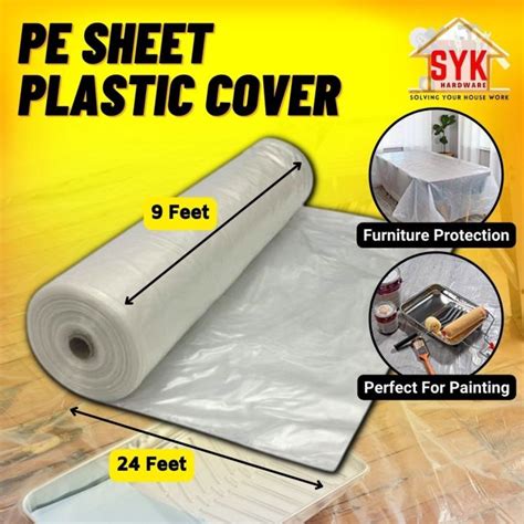 Syk Pe Sheet Plastic Sheet Cover 9 Feetx28 Feet Wrapping Plastic Wrap