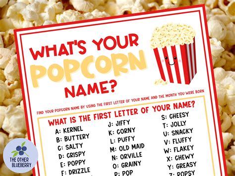 Popcorn Game Esl at Stanley Blake blog