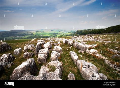 The Yorkshire Limestone Pavements Near Malham In The Yorkshire Dales