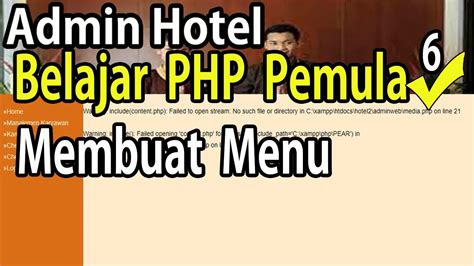 Belajar PHP Untuk Pemula Membuat Menu YouTube