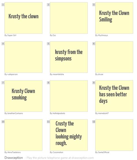 Krusty The Clown Drawception