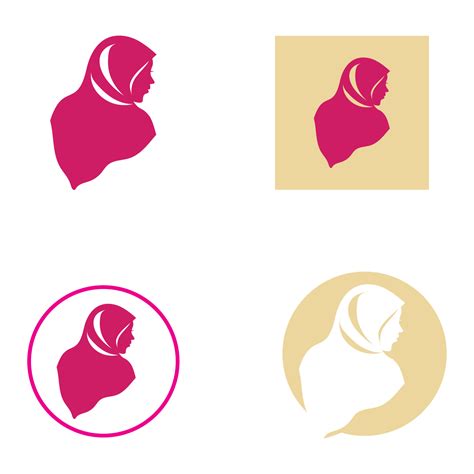 hijab logo simple design 22326040 Vector Art at Vecteezy