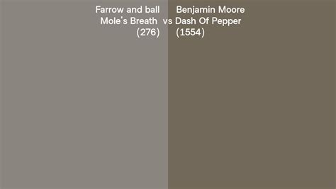 Farrow And Ball Moles Breath 276 Vs Benjamin Moore Dash Of Pepper