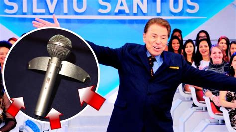 Momento Que Silvio Santos Abandona O Antigo Microfone Youtube