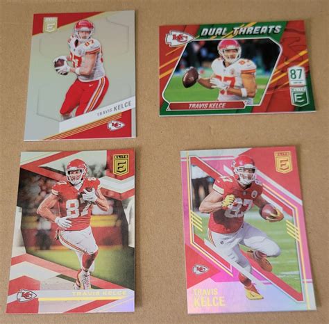 Travis Kelce Donruss Elite Football Lot 2021 Pink Paralle Dual Threats