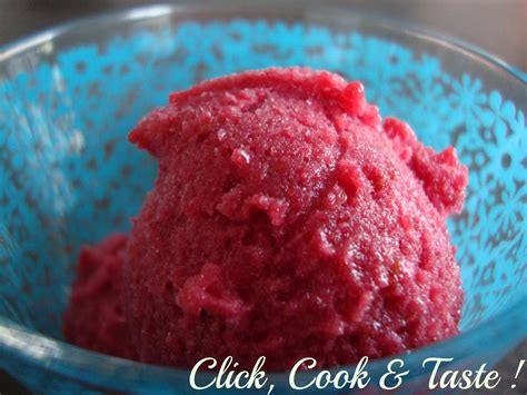 Sorbet La Framboise Avec Sorbeti Re Click Cook And Taste