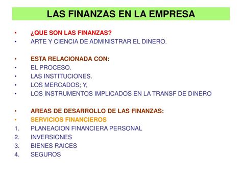 Ppt Las Finanzas En La Empresa Powerpoint Presentation Free Download