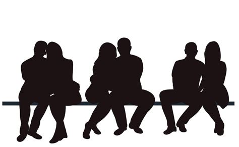 Premium Vector Silhouette People Sitting