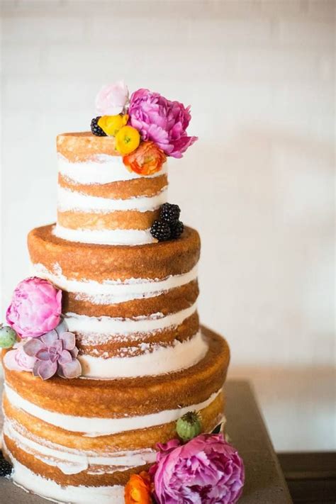 Rustic Chic Naked Wedding Cake Click To See More Gorgeous Wedding