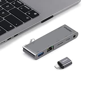 TWOPAN USB C Hub Multiport Adapter 6 In 1 USB C To USB 3 0 Hub 6 Port