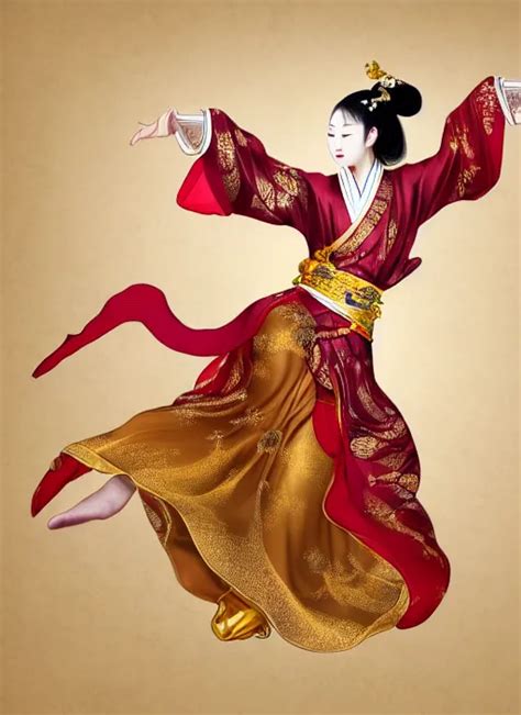 Full Body Portrait Of A Dancer Throwing Silk Belts Stable Diffusion